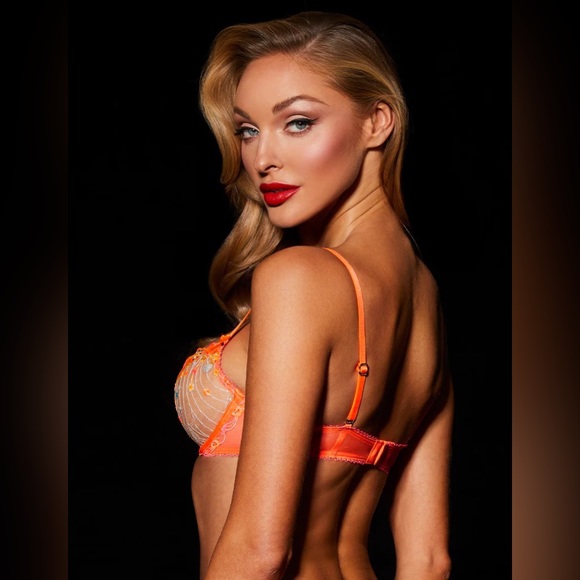 🧡⚡️💥 Honey Birdette Dixie Orange Bra 💥⚡️🧡 AU 12F / UK 34F BNWT - Picture 16 of 17